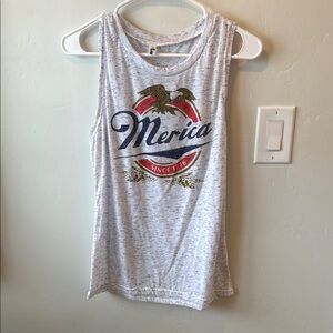 Women's Gray Graphic Tank Top